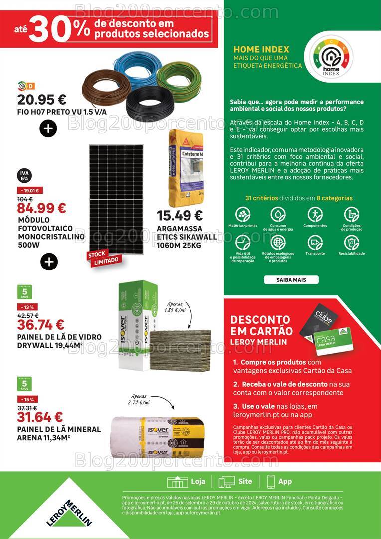 Antevisão Folheto LEROY MERLIN Promoções de 26 setembro a 29 outubro