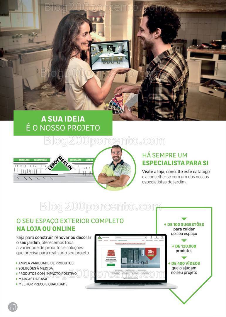 Antevisão Folheto LEROY MERLIN Catálogo Jardim Promoções até 14 maio
