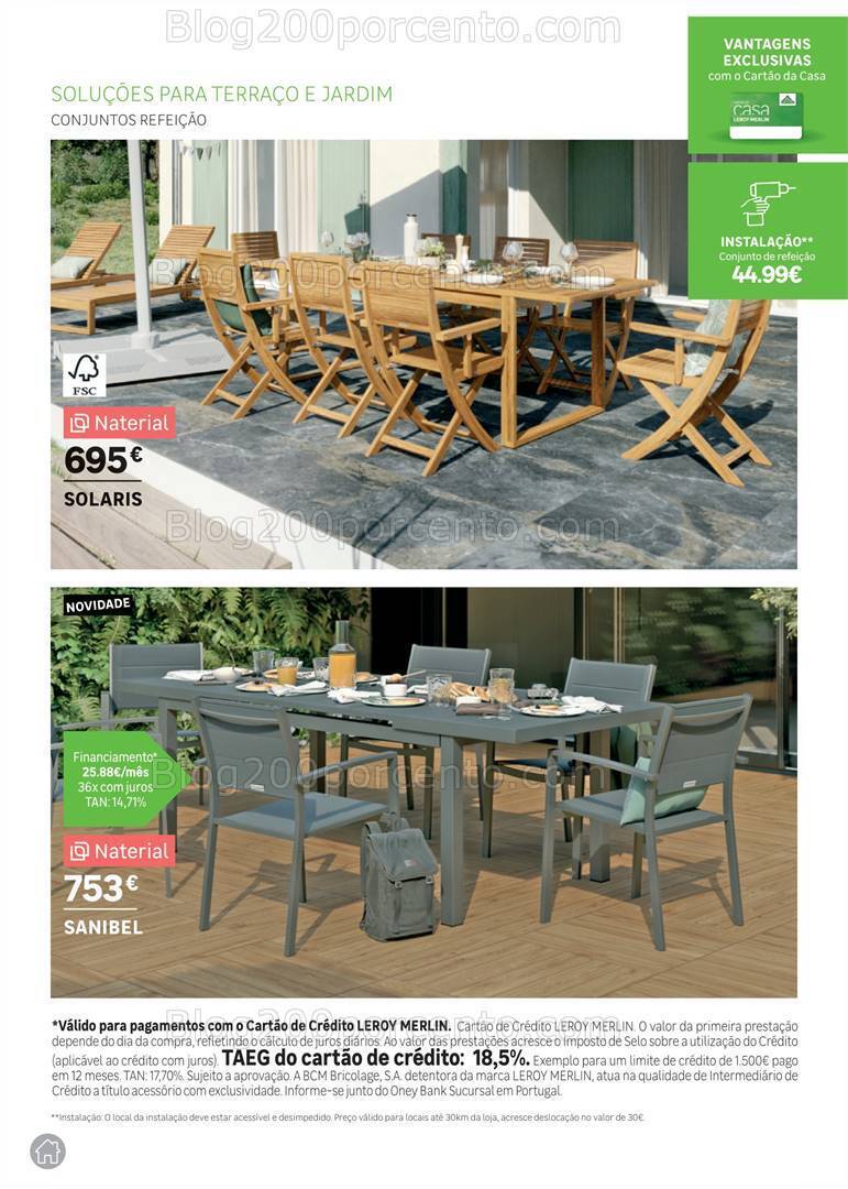 Antevisão Folheto LEROY MERLIN Catálogo Jardim Promoções até 14 maio