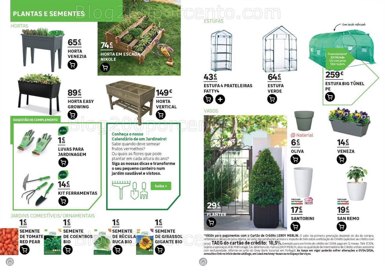 Antevisão Folheto LEROY MERLIN Catálogo Jardim Motorizados Promoções até 14 maio