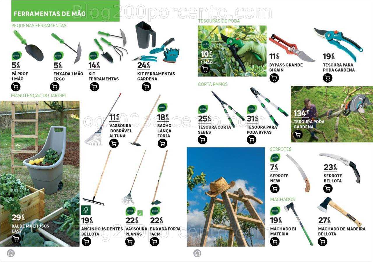 Antevisão Folheto LEROY MERLIN Catálogo Jardim Motorizados Promoções até 14 maio