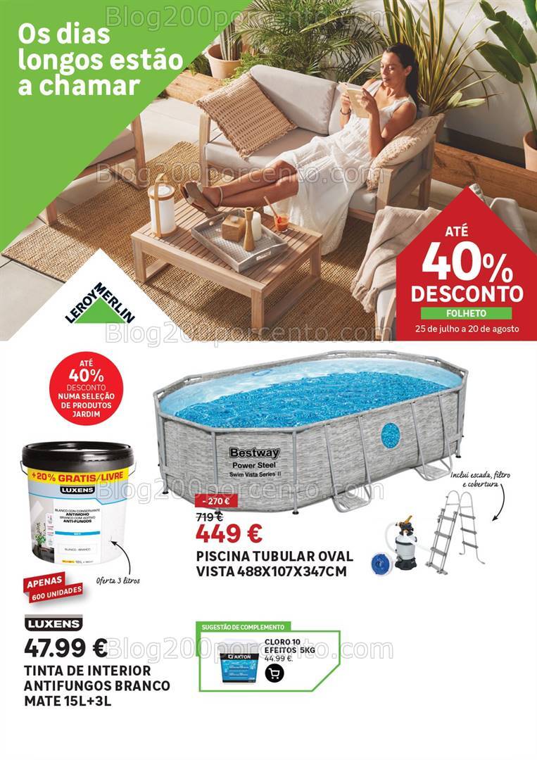 Antevisão Folheto LEROY MERLIN Promoções de 25 julho a 20 agosto