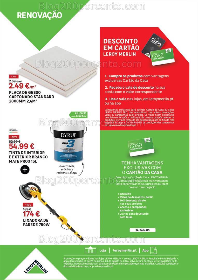 Antevisão Folheto LEROY MERLIN Promoções de 25 julho a 20 agosto