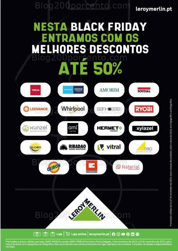 Antevisão Folheto LEROY MERLIN Black Friday Promoções de 3 a 27 novembro