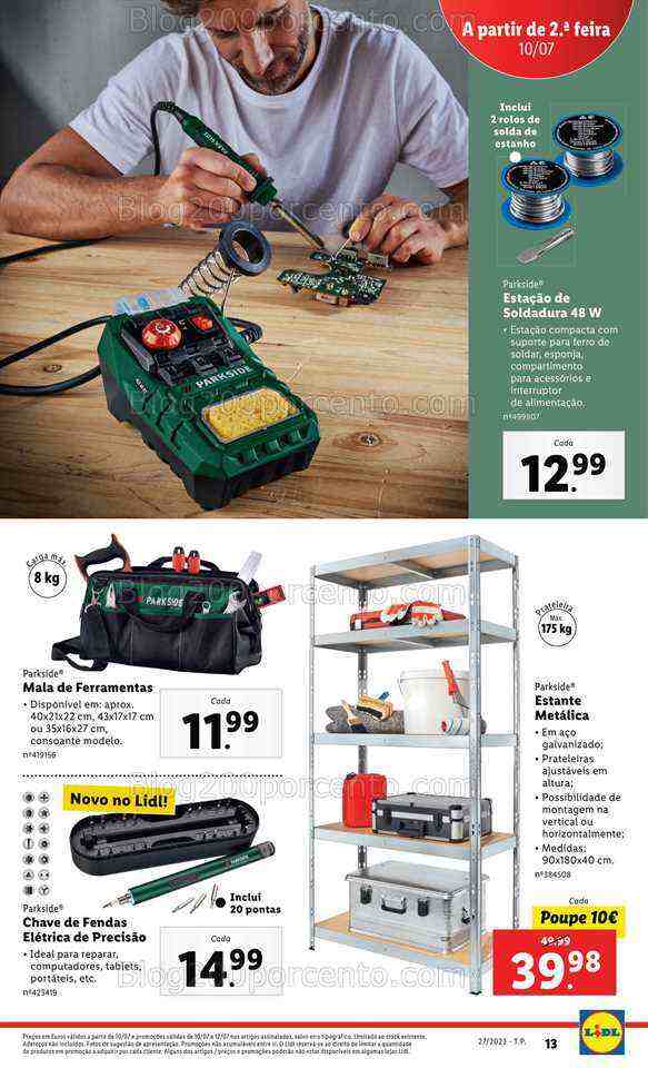 Antevisão Folheto LIDL Bazar Promoções a partir de 10 julho