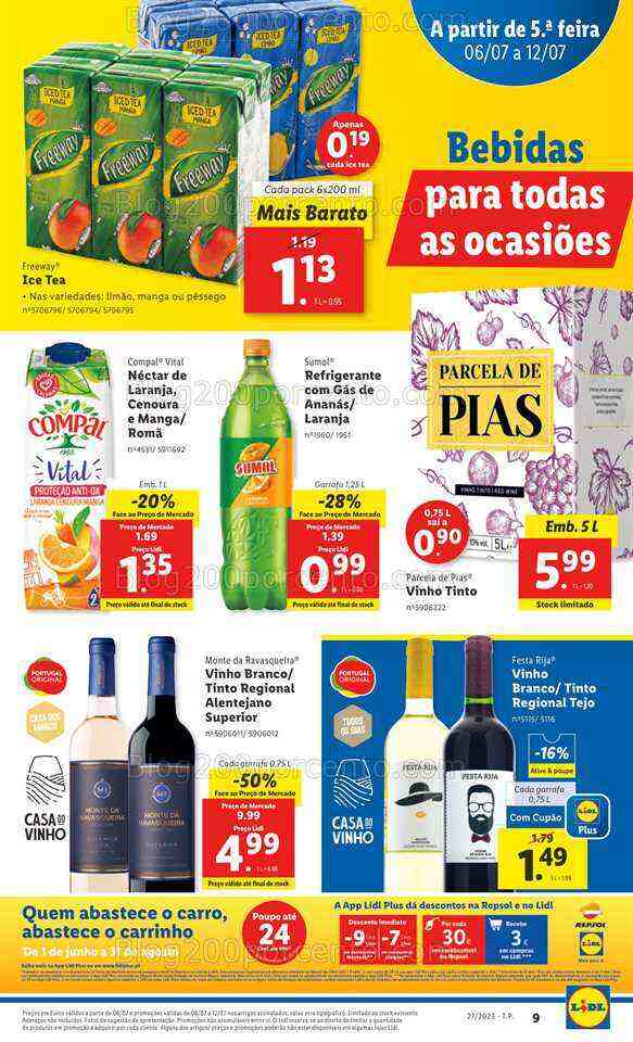 Antevisão Folheto LIDL Promoções de 6 a 12 julho