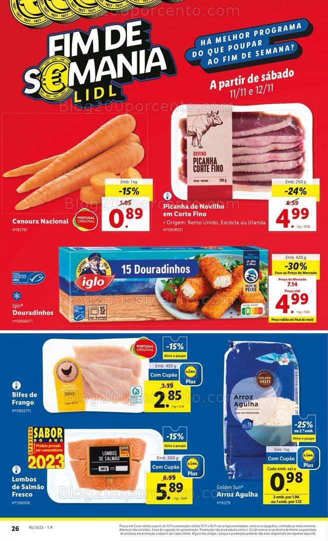 Antevisão Folheto LIDL Promoções Fim de Semana - 11 e 12 novembro