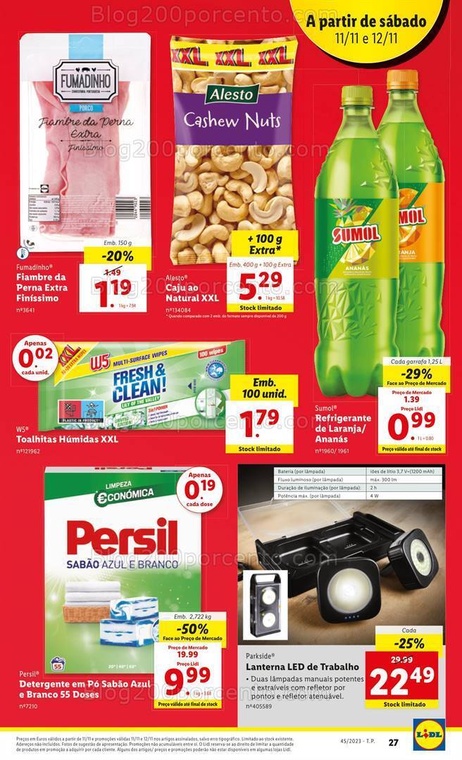 Antevisão Folheto LIDL Promoções Fim de Semana - 11 e 12 novembro