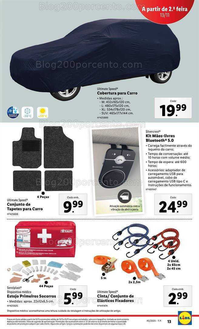 Antevisão Folheto LIDL Bazar Promoções de 9 a 15 novembro