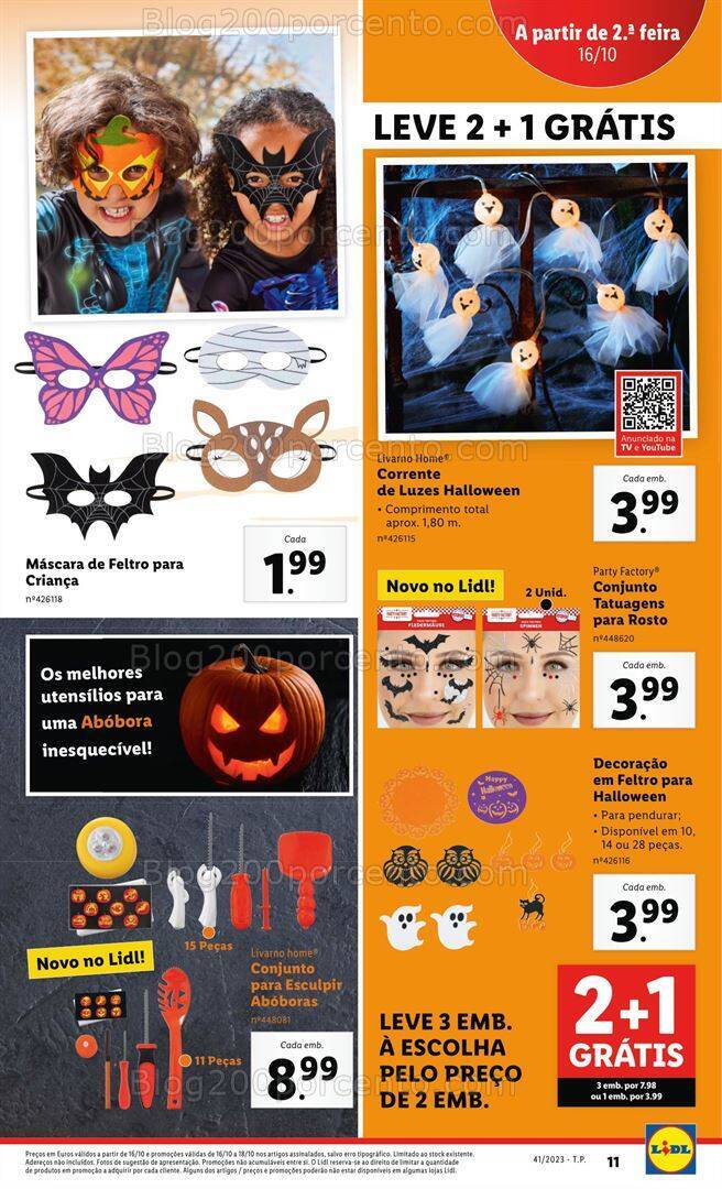 Antevisão Folheto LIDL Halloween Promoções a partir de 16 outubro