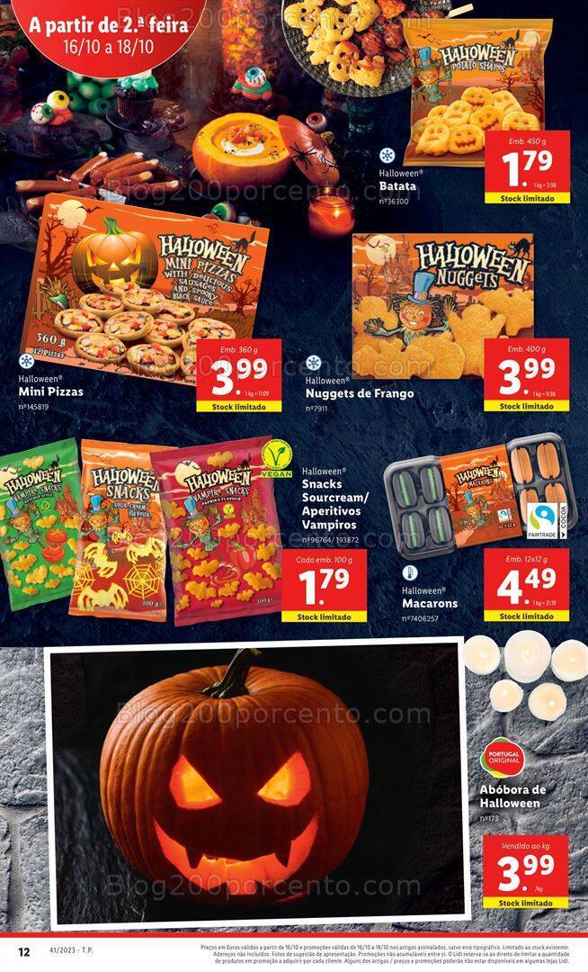 Antevisão Folheto LIDL Halloween Promoções a partir de 16 outubro