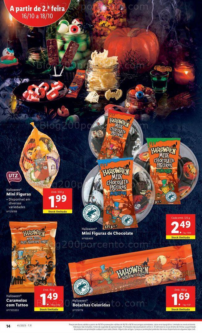 Antevisão Folheto LIDL Halloween Promoções a partir de 16 outubro