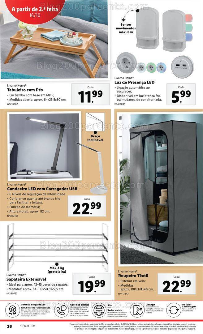 Antevisão Folheto LIDL Bazar Promoções a partir de 16 outubro