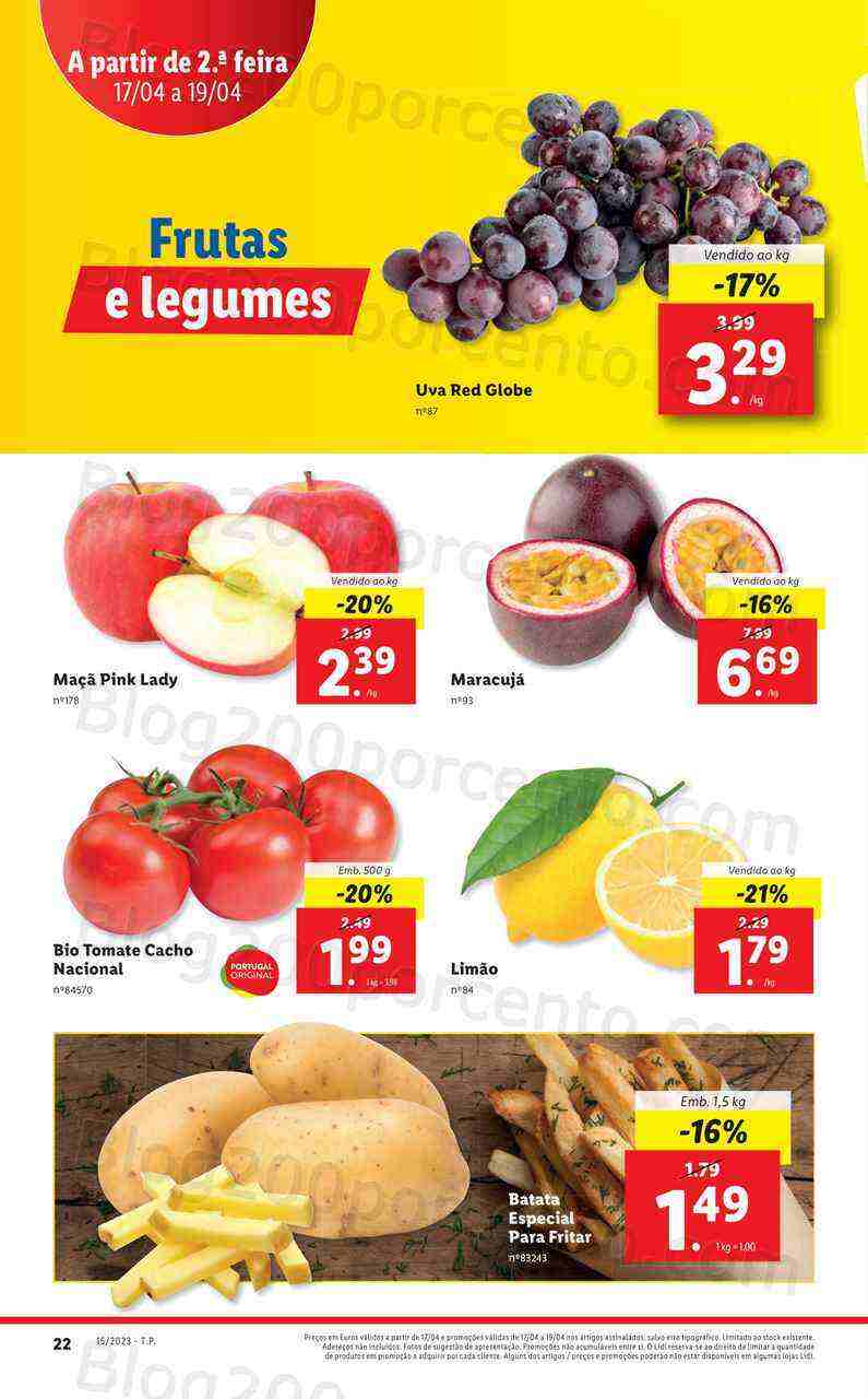 Antevisão Folheto LIDL Promoções de 13 a 19 abril