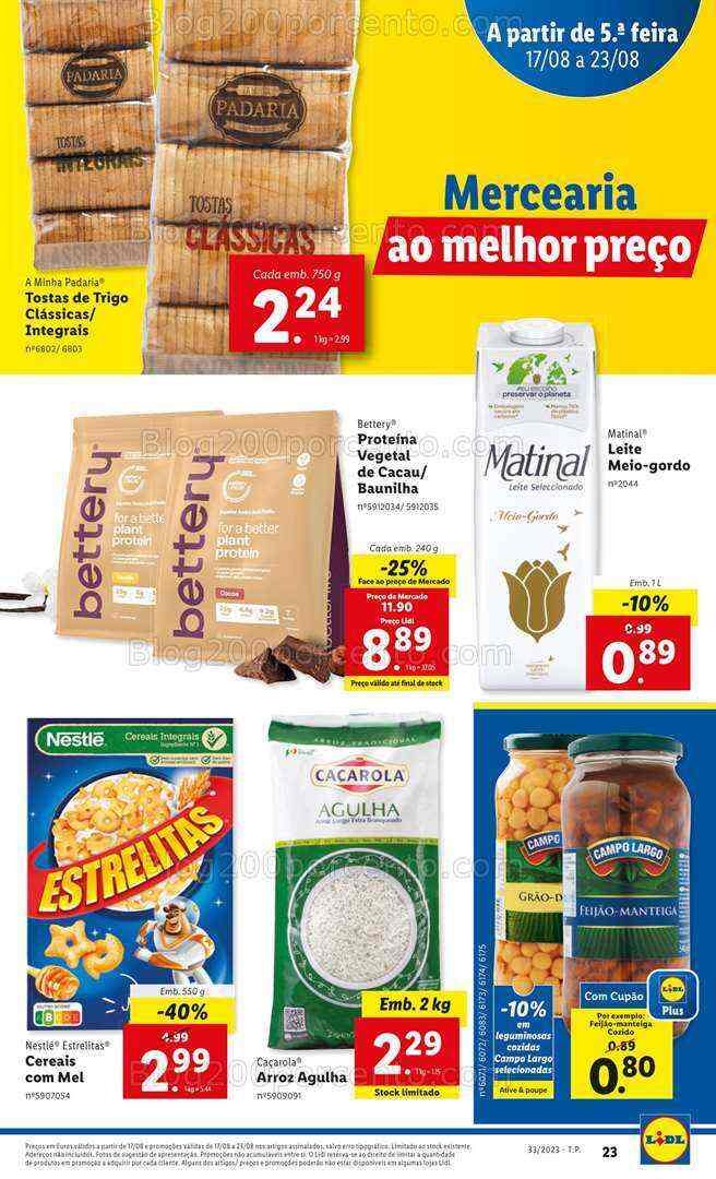 Antevisão Folheto LIDL Promoções de 17 a 23 agosto