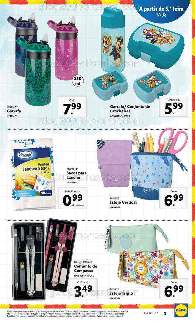 Antevisão Folheto LIDL Bazar Promoções de 17 a 23 agosto