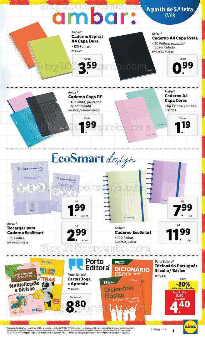 Antevisão Folheto LIDL Bazar Promoções de 17 a 23 agosto