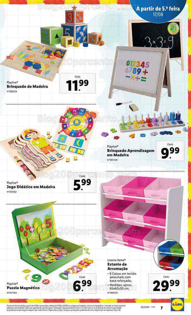 Antevisão Folheto LIDL Bazar Promoções de 17 a 23 agosto