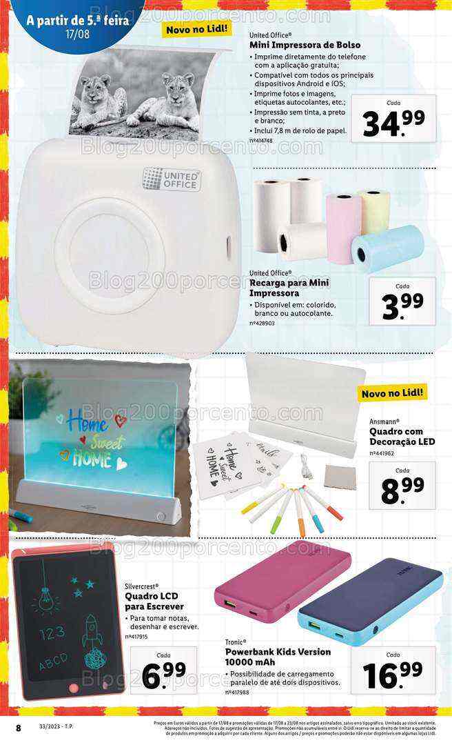 Antevisão Folheto LIDL Bazar Promoções de 17 a 23 agosto