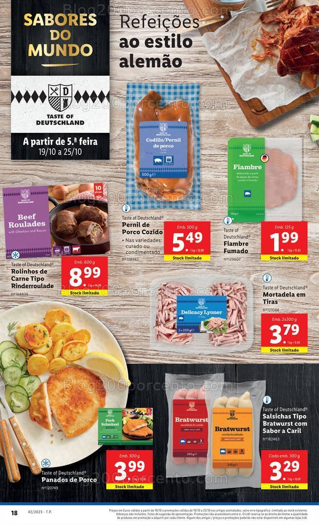 Antevisão Folheto LIDL Sabores do Mundo Promoções de 19 a 25 outubro