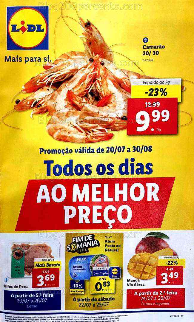 Antevisão Folheto LIDL Promoções de 20 a 26 julho