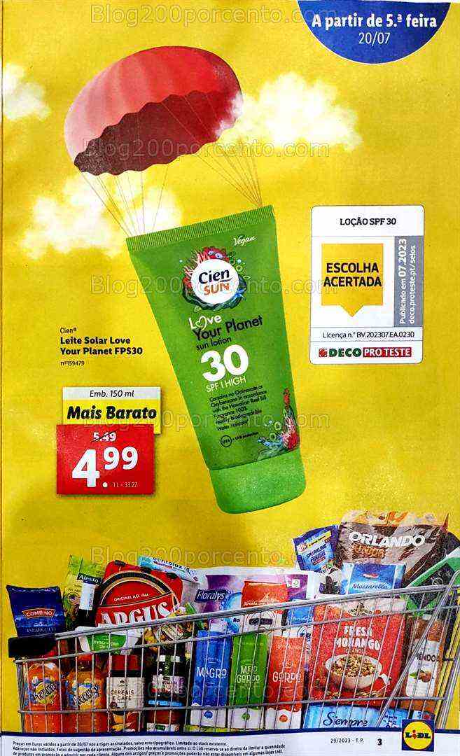Antevisão Folheto LIDL Promoções de 20 a 26 julho