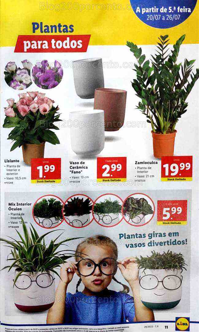 Antevisão Folheto LIDL Mercado de Plantas Promoções de 20 a 26 julho