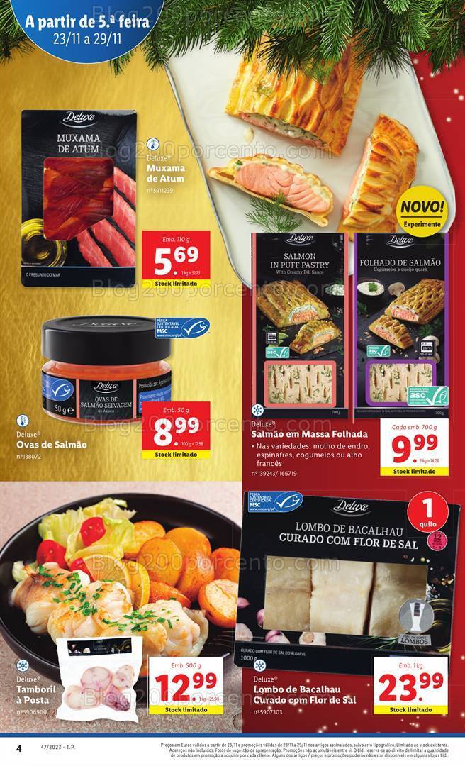 Antevisão Folheto LIDL Natal Promoções de 23 a 29 novembro