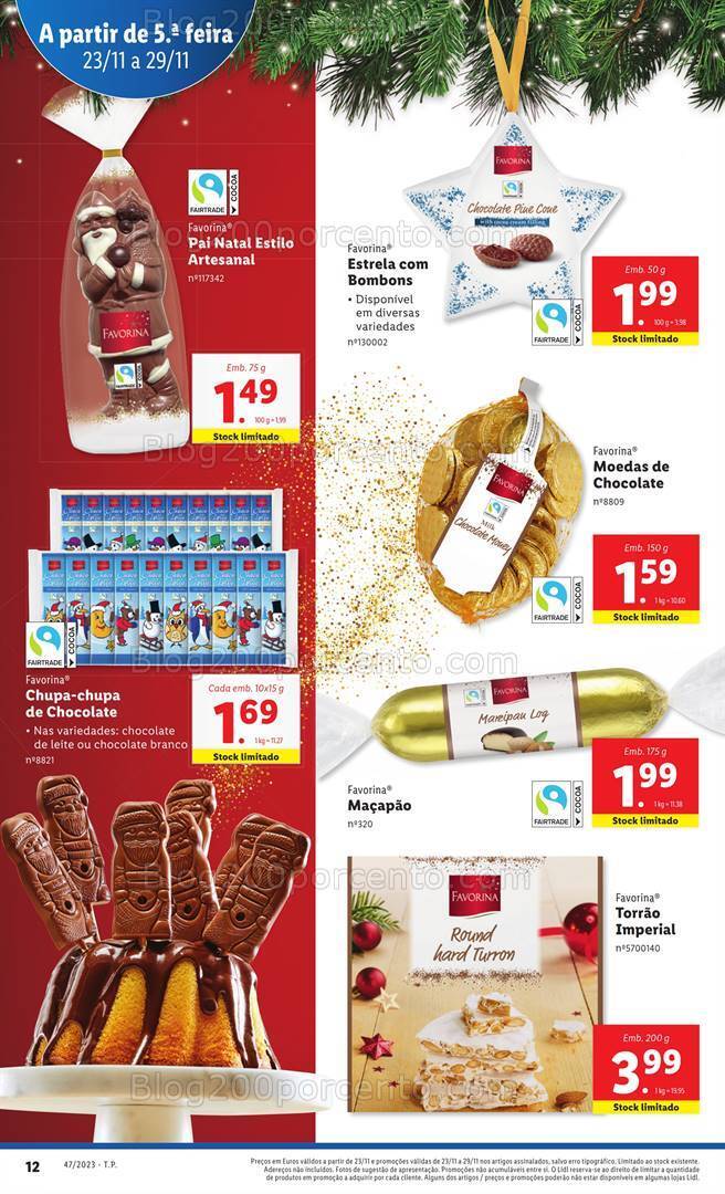 Antevisão Folheto LIDL Natal Promoções de 23 a 29 novembro