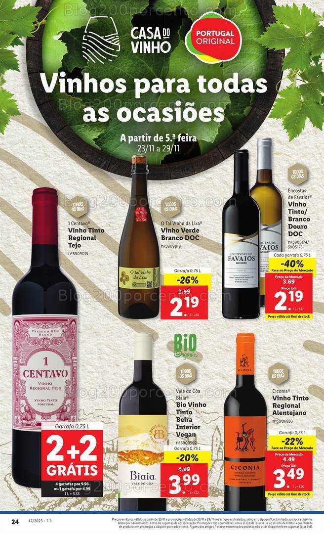 Antevisão Folheto LIDL Promoções de 23 a 29 novembro