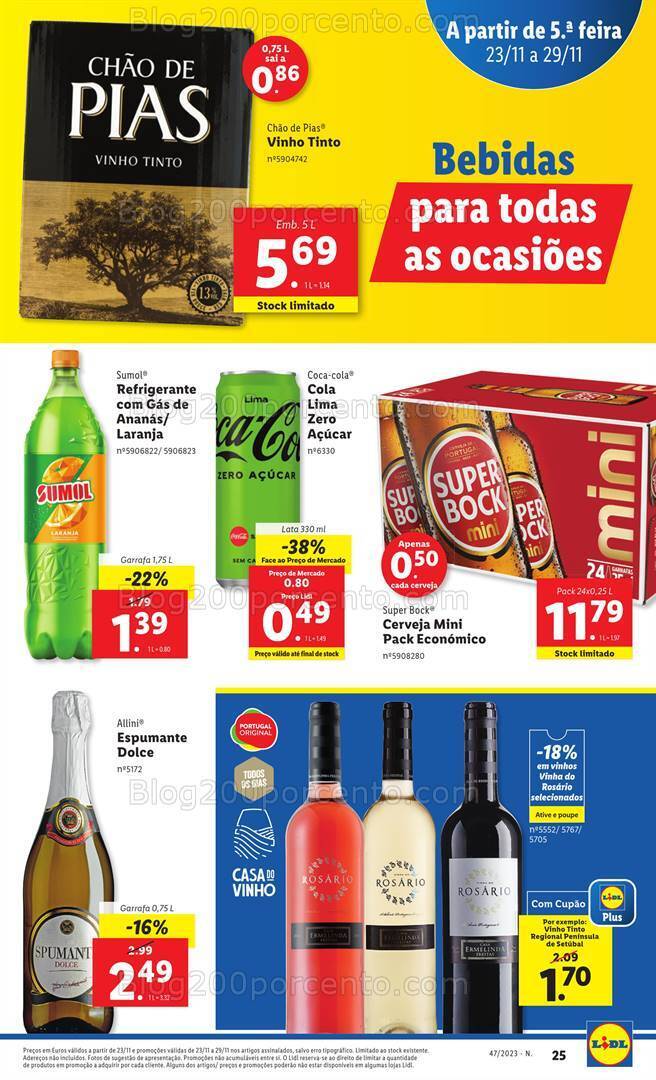 Antevisão Folheto LIDL Promoções de 23 a 29 novembro