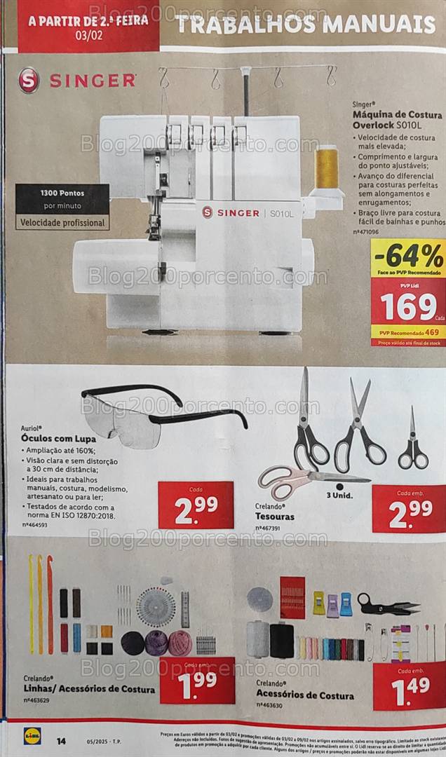 Antevisão Folheto LIDL Trabalhos Manuais Promoções de 3 a 9 fevereiro