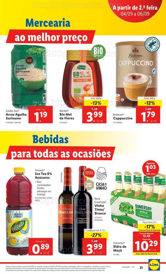 Antevisão Folheto LIDL Promoções de 31 agosto a 6 setembro