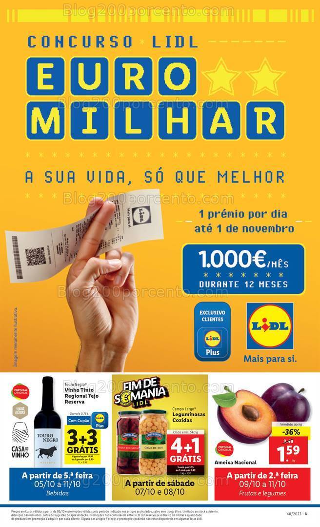 Antevisão Folheto LIDL Promoções de 5 a 11 outubro