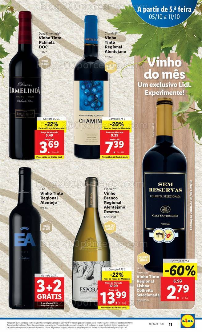 Antevisão Folheto LIDL Promoções de 5 a 11 outubro