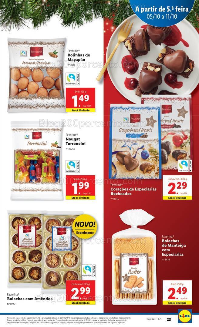 Antevisão Folheto LIDL Natal - Favorina Promoções de 5 a 11 outubro