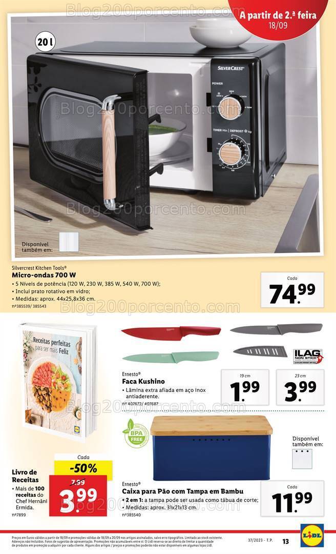 Antevisão Folheto LIDL Bazar Promoções de 14 a 20 setembro