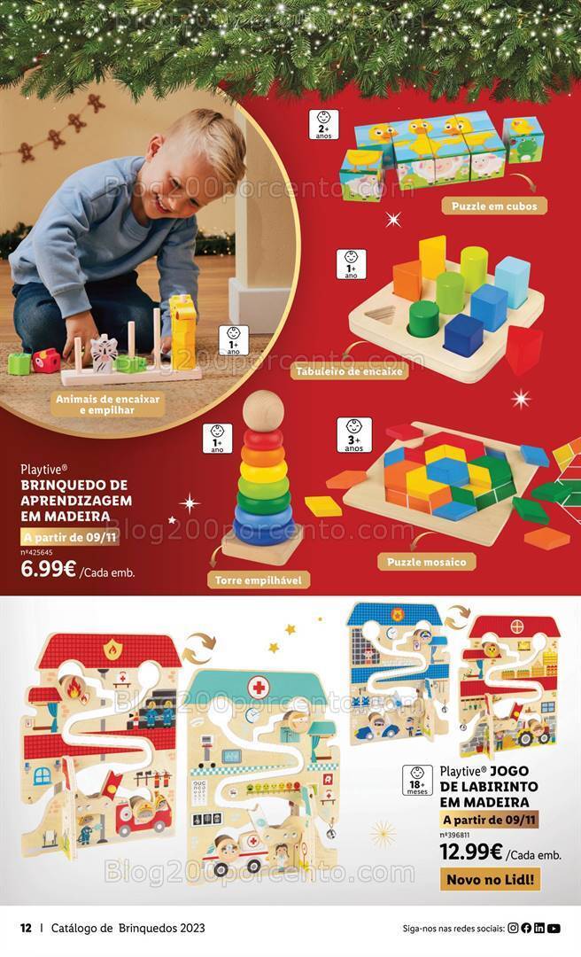 Antevisão Folheto LIDL Brinquedos de Natal Promoções de 9 novembro a 24 dezembro