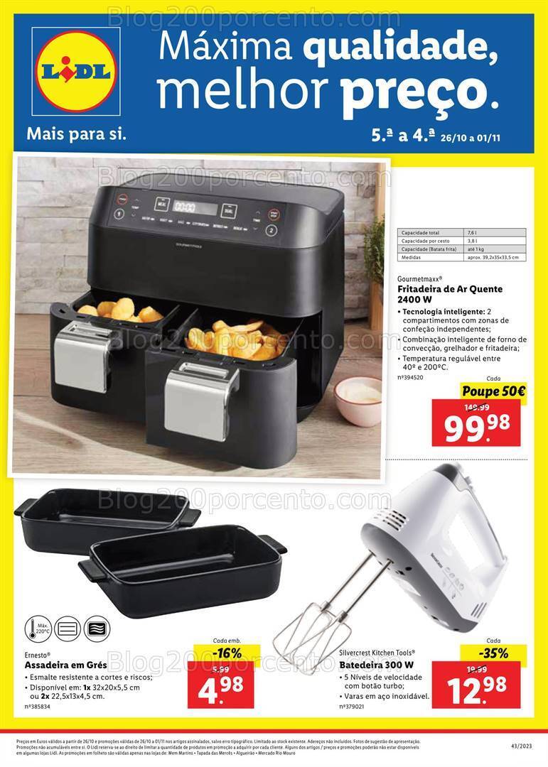 Antevisão Folheto LIDL Extra Merces Promoções de 26 outubro a 1 novembro