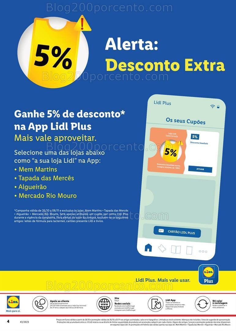 Antevisão Folheto LIDL Extra Merces Promoções de 26 outubro a 1 novembro