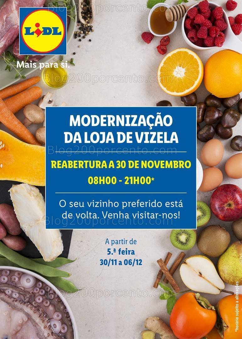 Antevisão Folheto LIDL Reabertura Vizela Promoções até 6 dezembro
