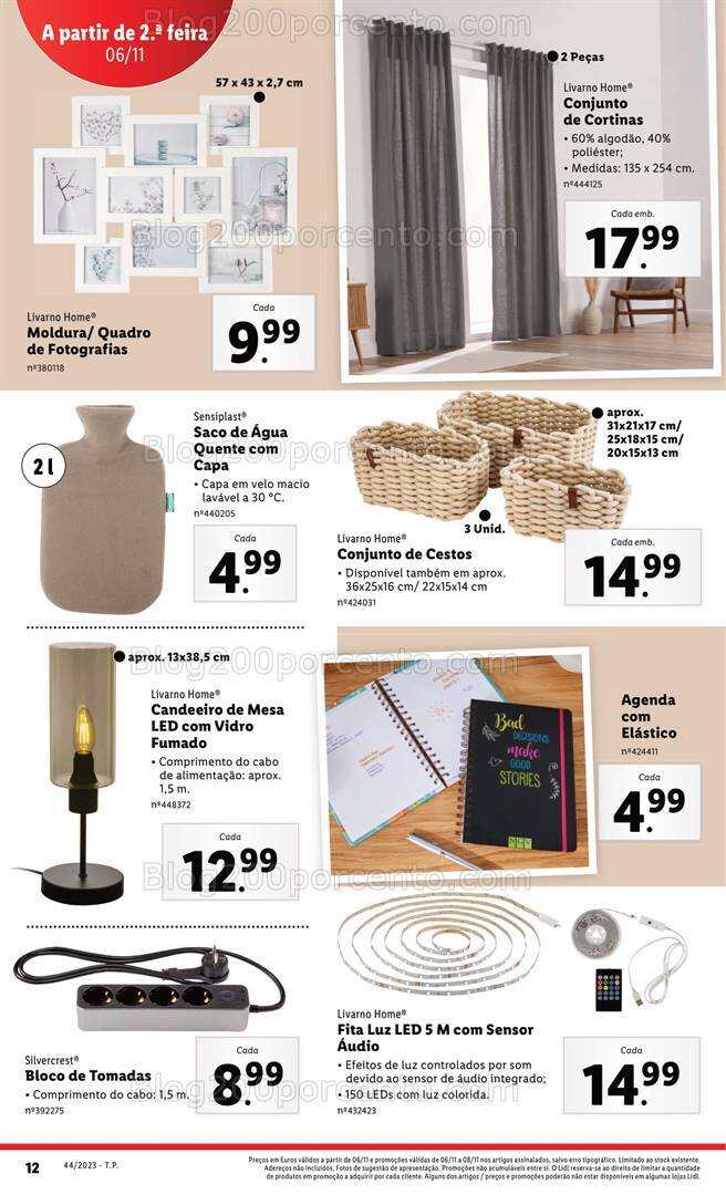 Antevisão Folheto LIDL Bazar Promoções de 2 a 8 novembro