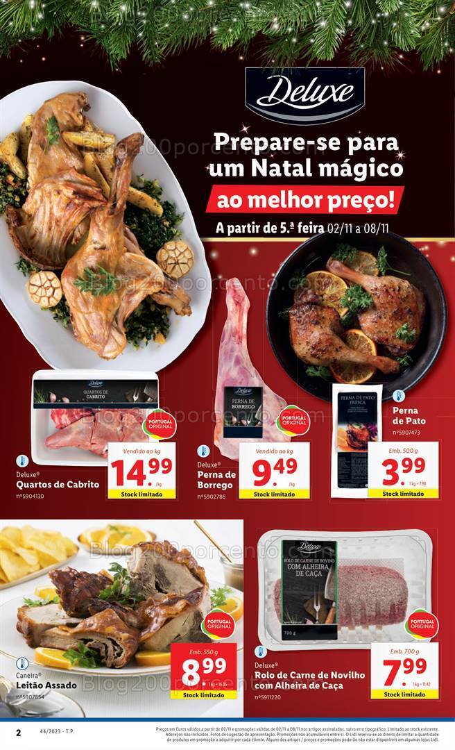 Antevisão Folheto LIDL Natal Promoções de 2 a 8 novembro
