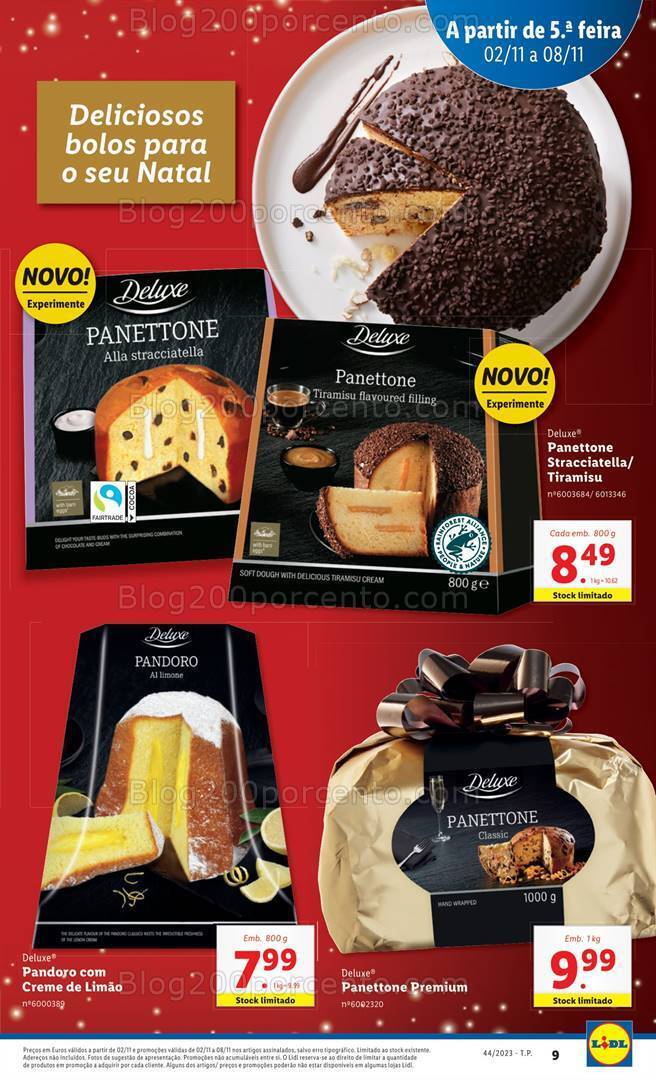 Antevisão Folheto LIDL Natal Promoções de 2 a 8 novembro