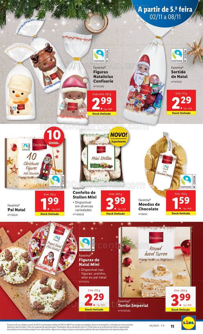 Antevisão Folheto LIDL Natal Promoções de 2 a 8 novembro
