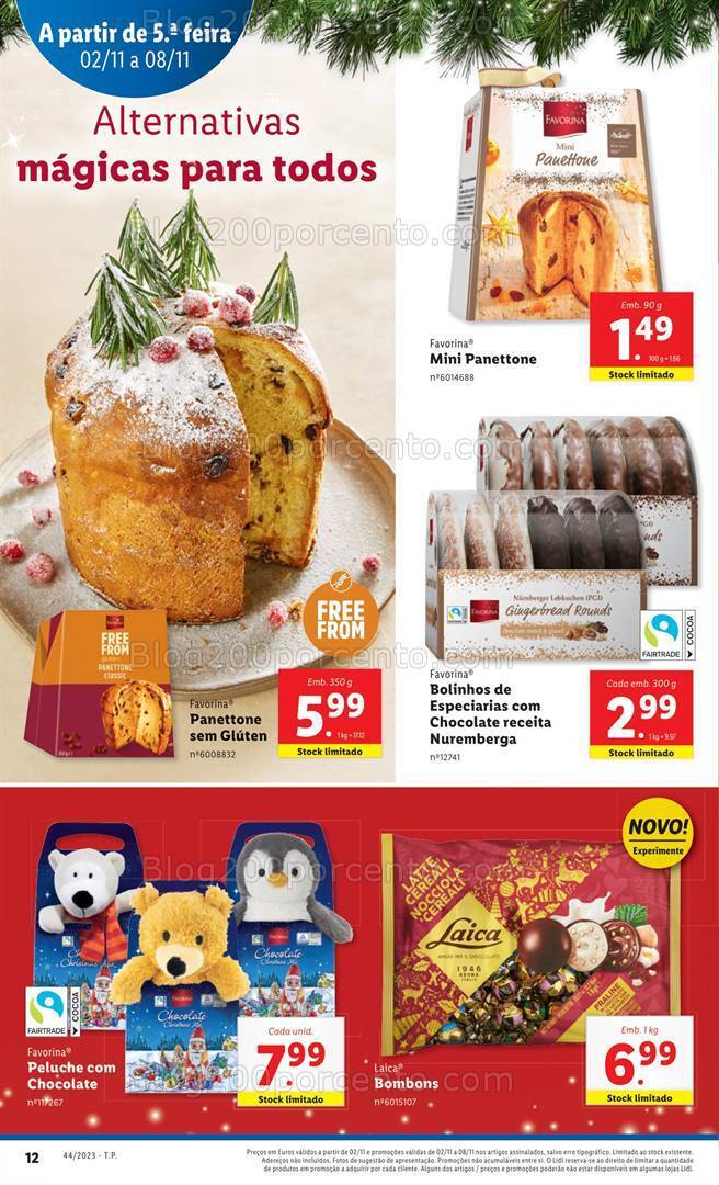 Antevisão Folheto LIDL Natal Promoções de 2 a 8 novembro