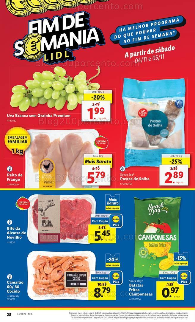 Antevisão Folheto LIDL Promoções Fim de Semana - 4 e 5 novembro