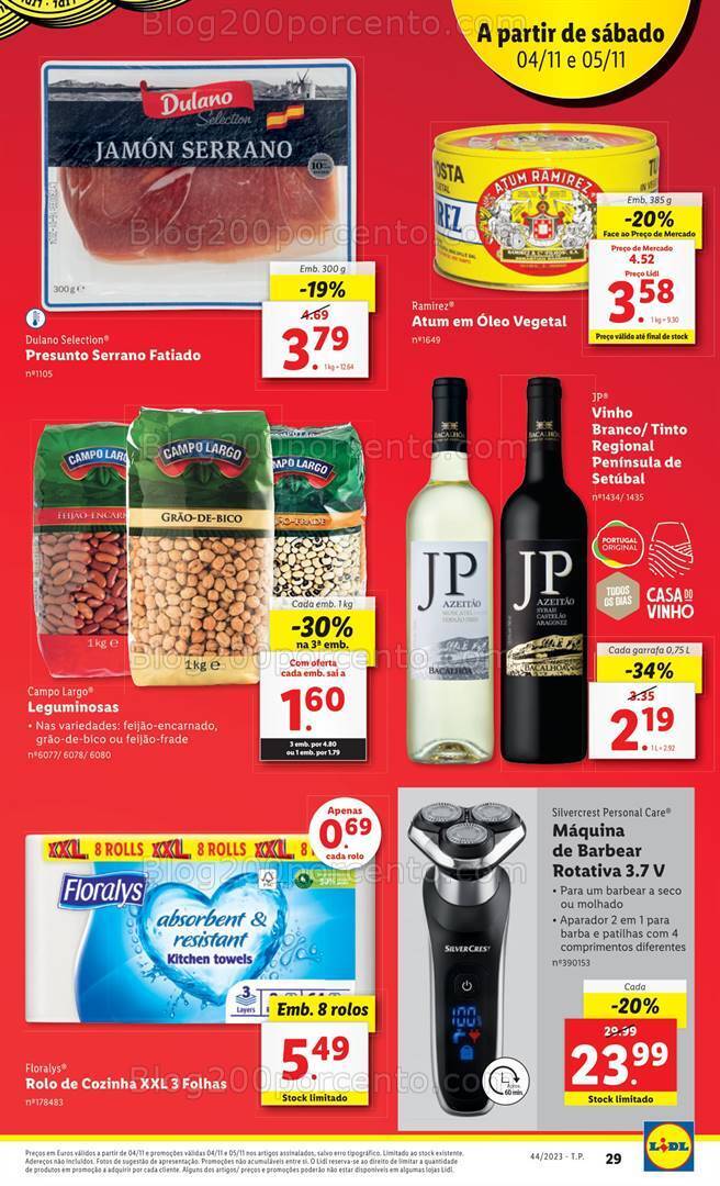 Antevisão Folheto LIDL Promoções Fim de Semana - 4 e 5 novembro