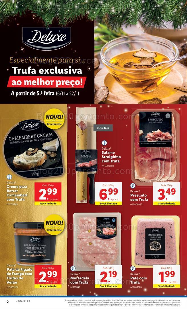 Antevisão Folheto LIDL Natal Promoções de 16 a 22 novembro