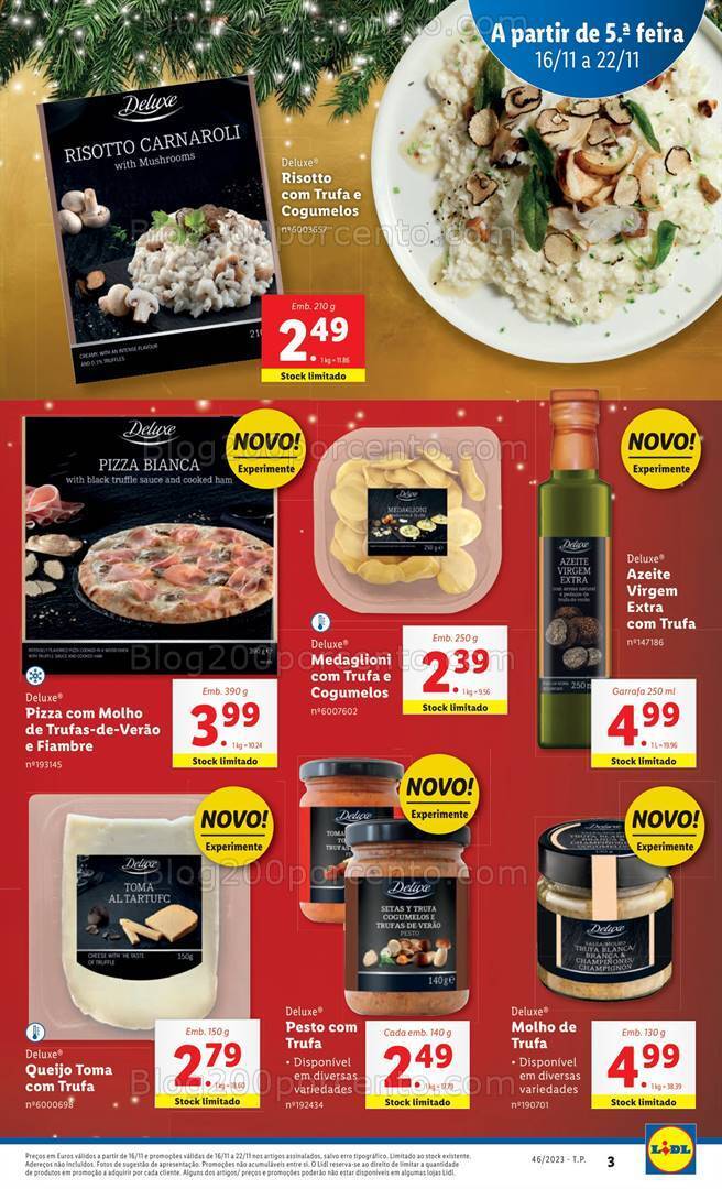 Antevisão Folheto LIDL Natal Promoções de 16 a 22 novembro